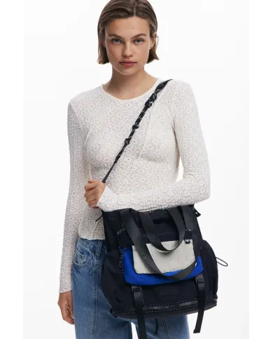 Desigual Borsa zaino nylon Nero/Multicolor