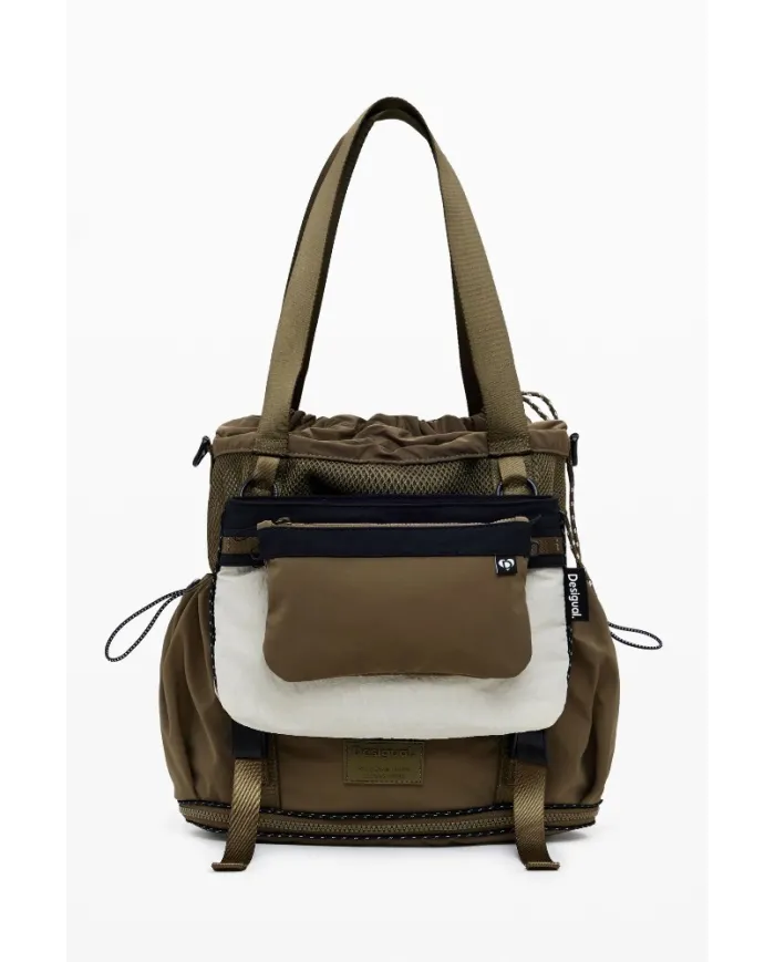 Desigual Borsa zaino nylon Beige