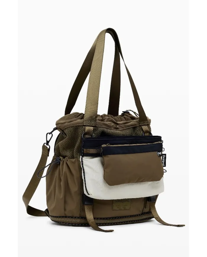Desigual Borsa zaino nylon Beige
