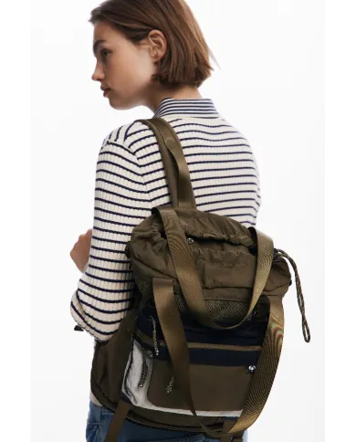 Desigual Borsa zaino nylon Beige