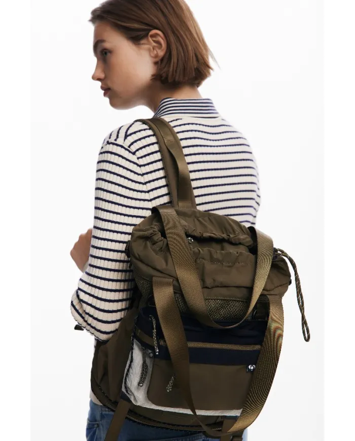 Desigual Borsa zaino nylon Beige