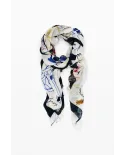 Desigual Foulard donna Avorio/Multicolor