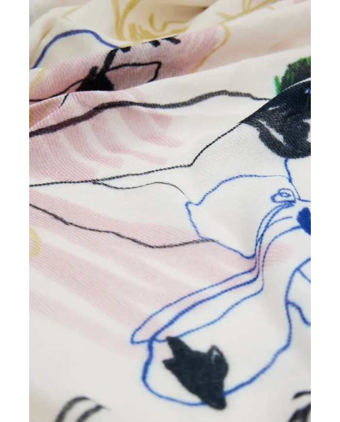 Desigual Foulard donna Avorio/Multicolor