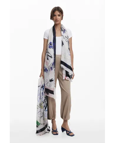 Desigual Foulard donna Avorio/Multicolor