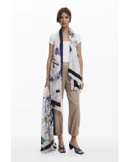 Desigual Foulard donna Avorio/Multicolor