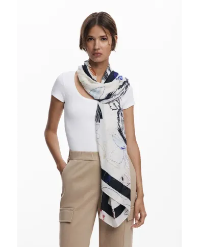 Desigual Foulard donna Avorio/Multicolor