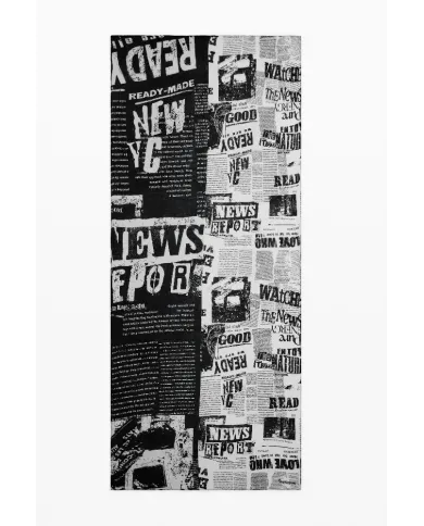 Desigual Foulard donna stampa giornale Nero/Bianco