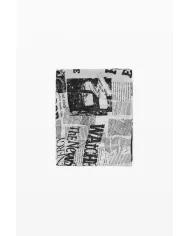 Desigual Foulard donna stampa giornale Nero/Bianco