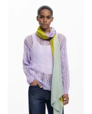 Desigual Foulard donna righe diagonali Multicolor