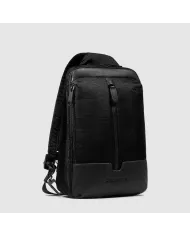 Piquadro Monospalla tessuto Marcel Nero