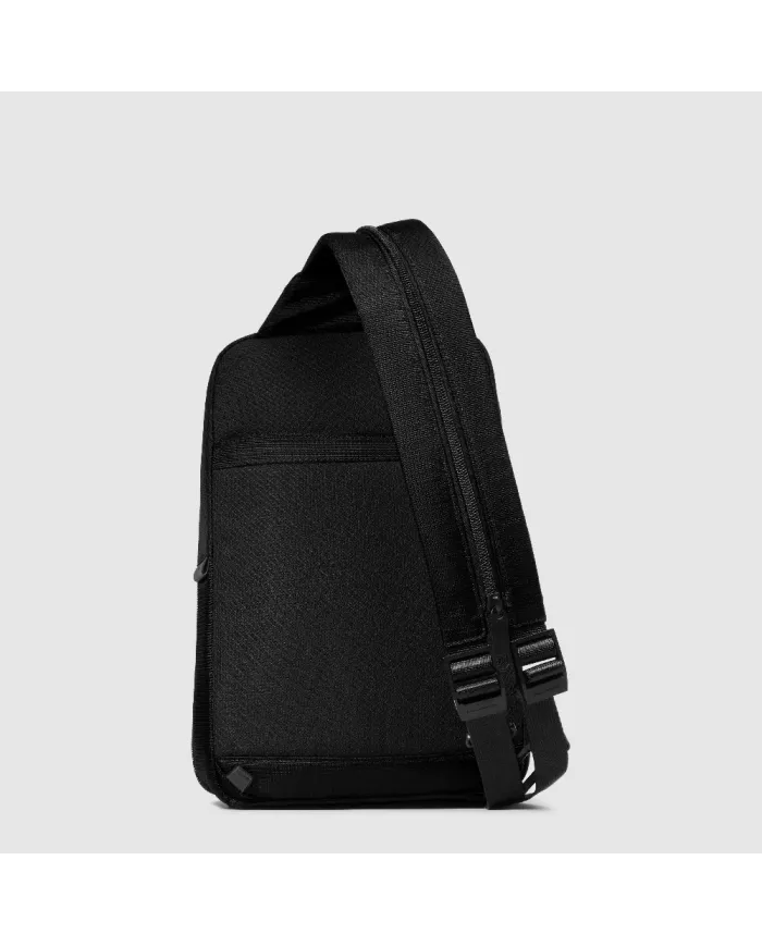 Piquadro Monospalla tessuto Marcel Nero