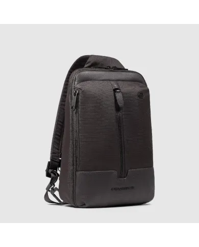 Piquadro Monospalla tessuto Marcel Testa moro