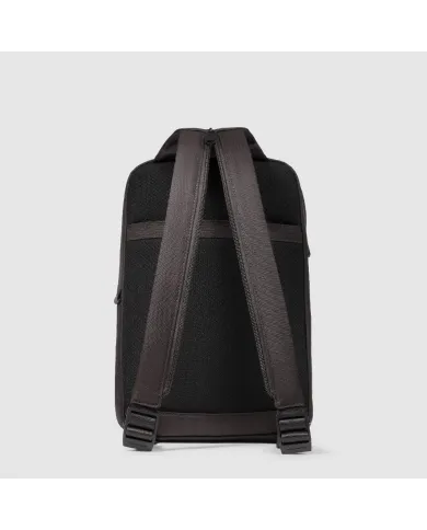 Piquadro Monospalla tessuto Marcel Testa moro