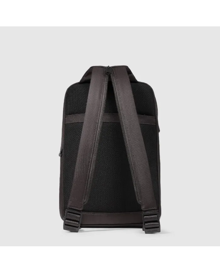 Piquadro Monospalla tessuto Marcel Testa moro