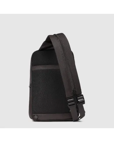 Piquadro Monospalla tessuto Marcel Testa moro