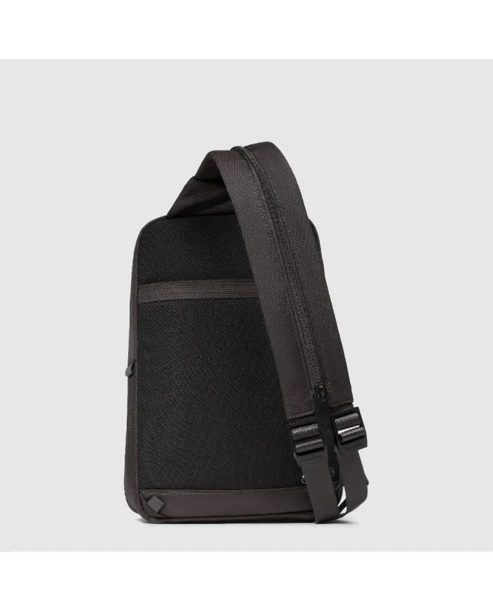 Piquadro Monospalla tessuto Marcel Testa moro