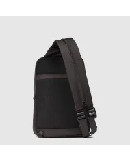 Piquadro Monospalla tessuto Marcel Testa moro