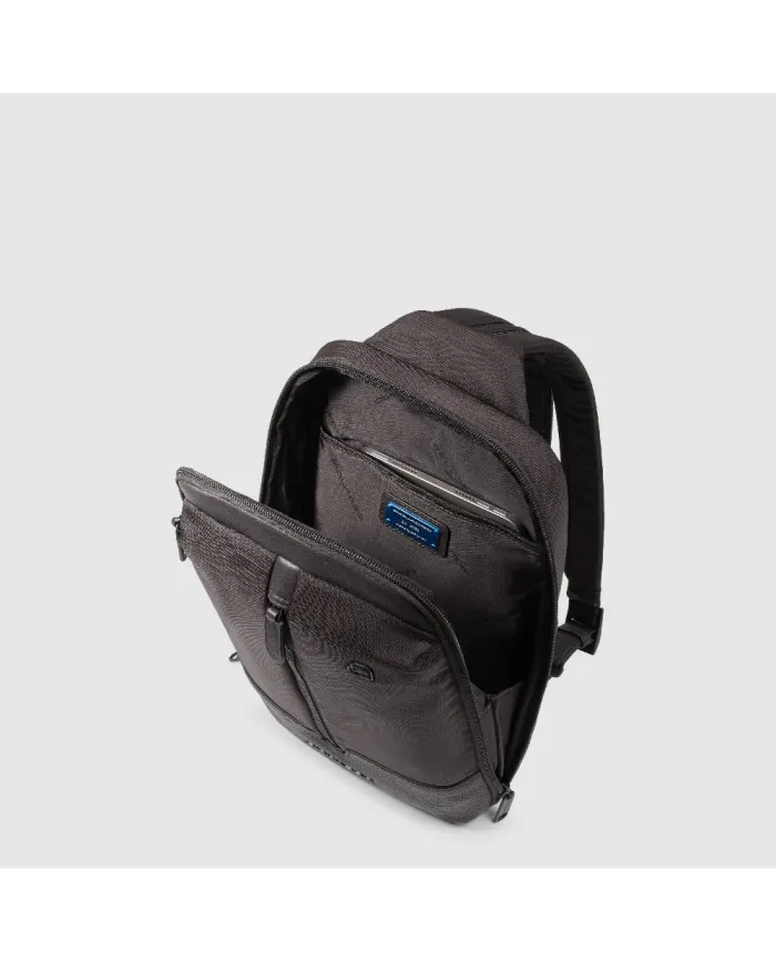 Piquadro Monospalla tessuto Marcel Testa moro