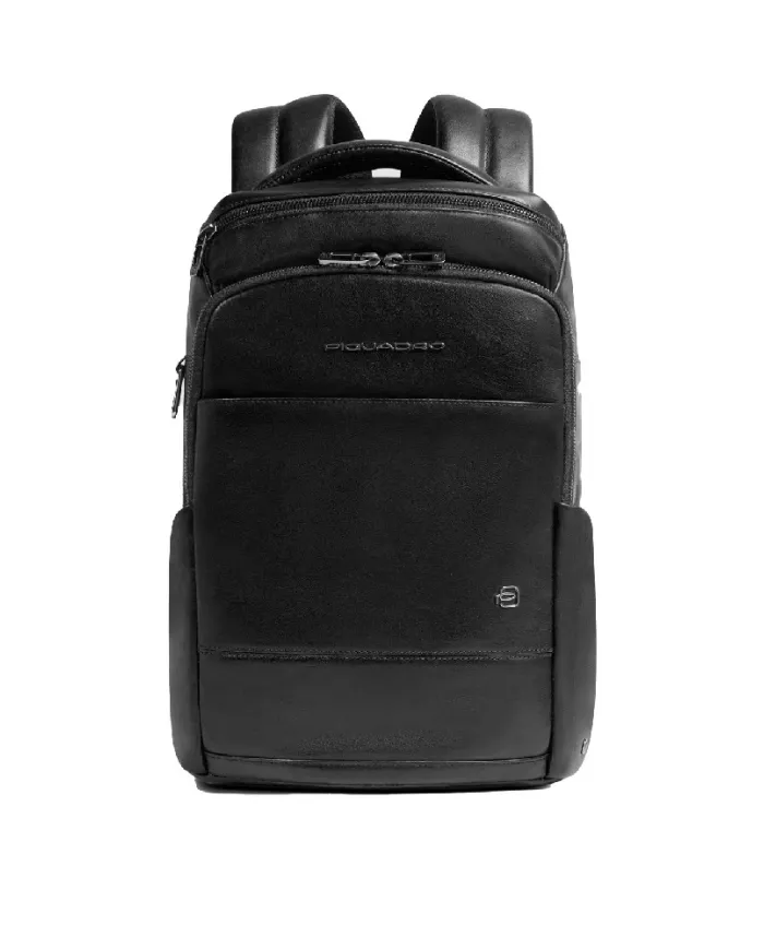 Piquadro Zaino in pelle porta pc 13,3 Key Words Nero