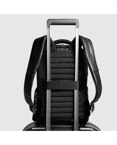 Piquadro Zaino in pelle porta pc 13,3 Key Words Nero