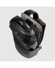 Piquadro Zaino in pelle porta pc 13,3 Key Words Nero