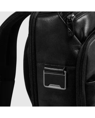 Piquadro Zaino in pelle porta pc 13,3 Key Words Nero
