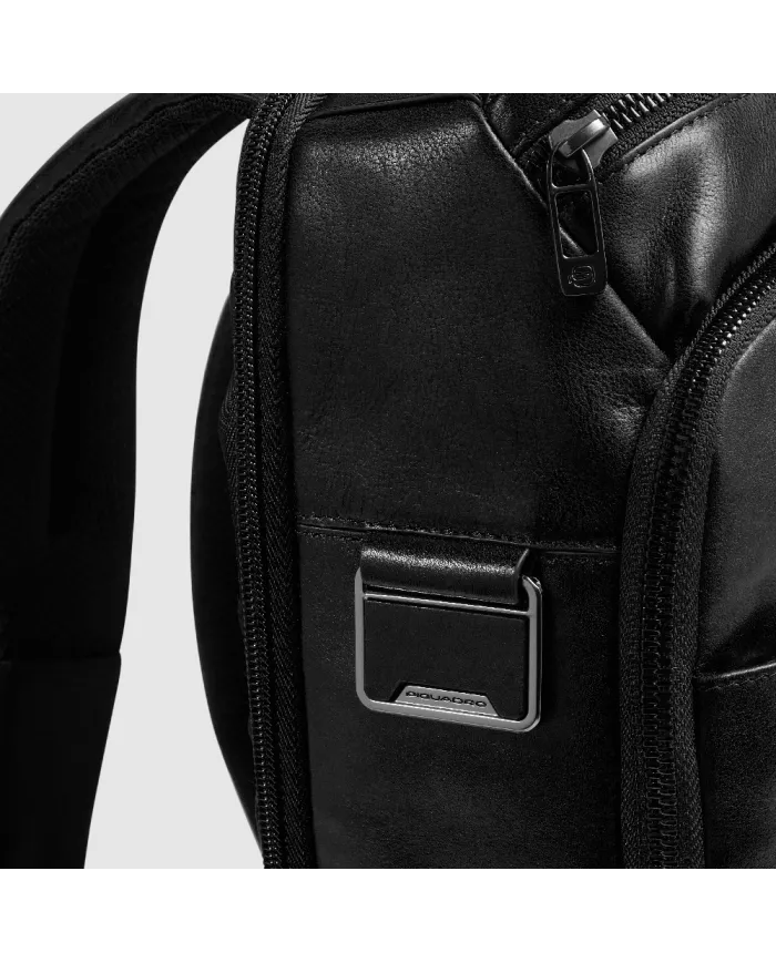 Piquadro Zaino in pelle porta pc 13,3 Key Words Nero