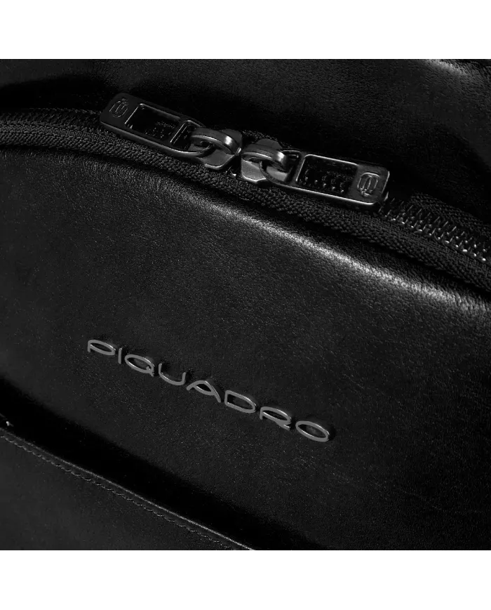 Piquadro Zaino in pelle porta pc 13,3 Key Words Nero