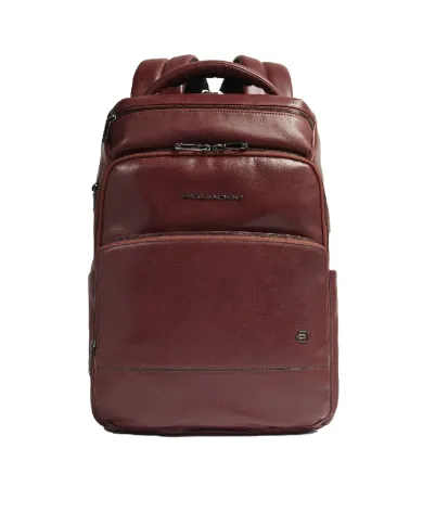 Piquadro Zaino in pelle porta pc 13,3 Key Words Marrone