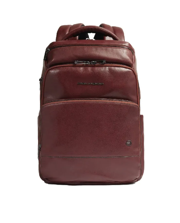 Piquadro Zaino in pelle porta pc 13,3 Key Words Marrone