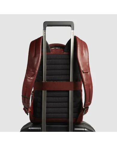 Piquadro Zaino in pelle porta pc 13,3 Key Words Marrone