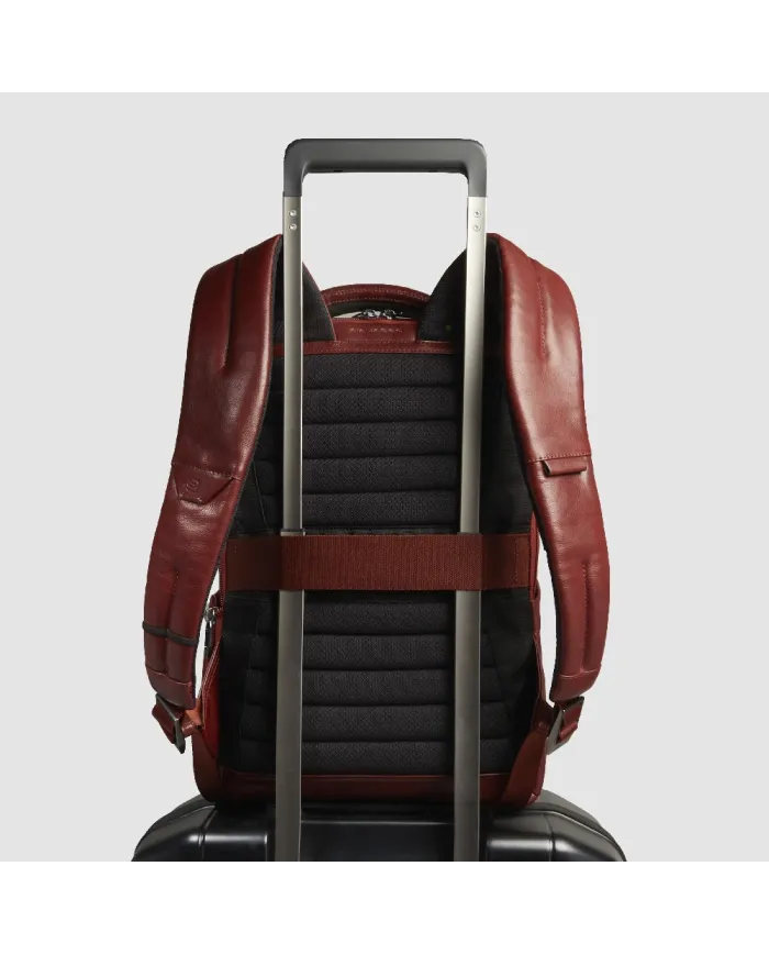 Piquadro Zaino in pelle porta pc 13,3 Key Words Marrone
