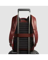 Piquadro Zaino in pelle porta pc 13,3 Key Words Marrone