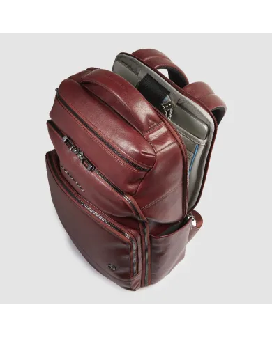 Piquadro Zaino in pelle porta pc 13,3 Key Words Marrone