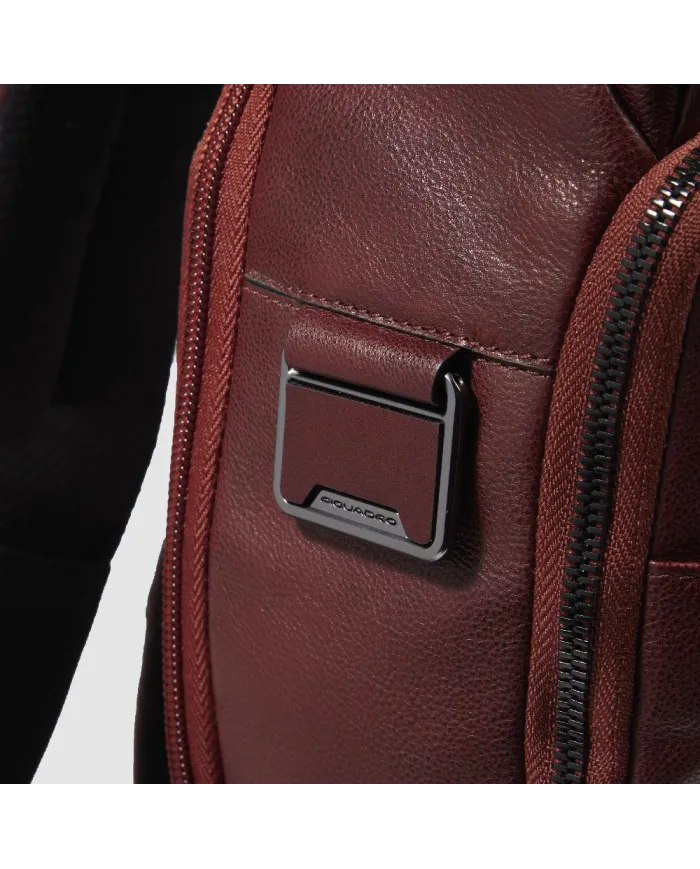 Piquadro Zaino in pelle porta pc 13,3 Key Words Marrone