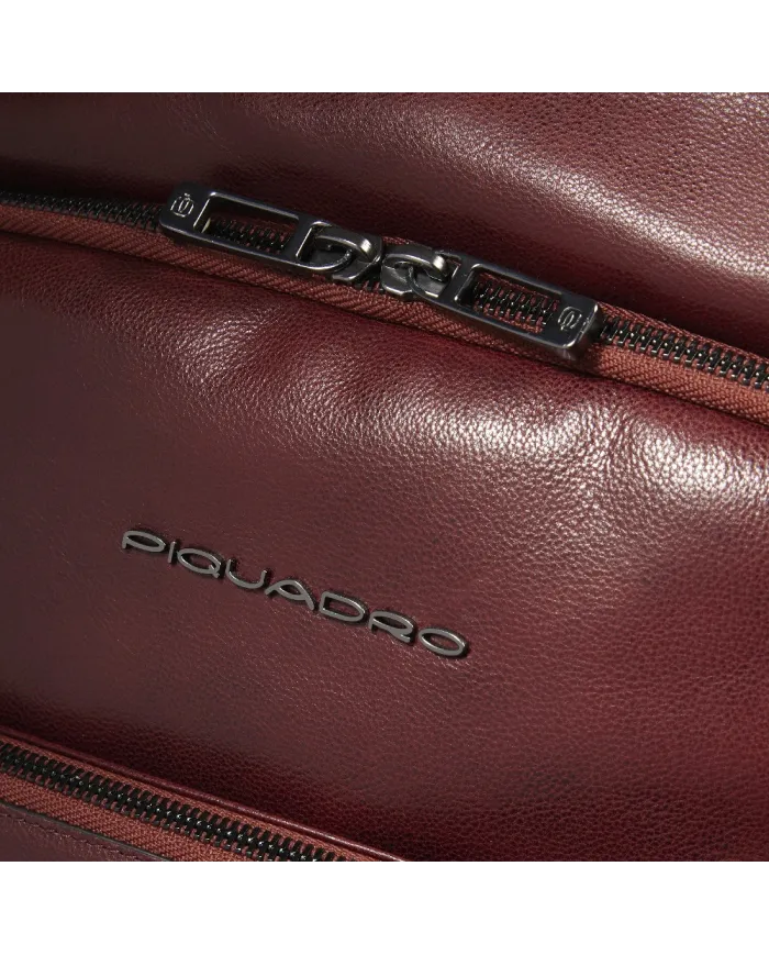 Piquadro Zaino in pelle porta pc 13,3 Key Words Marrone