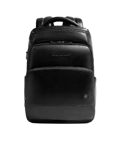 Piquadro Zaino in pelle porta pc 14 Key Words Nero