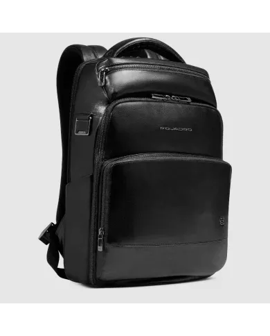 Piquadro Zaino in pelle porta pc 14 Key Words Nero