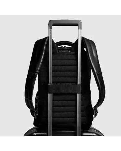 Piquadro Zaino in pelle porta pc 14 Key Words Nero