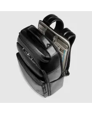 Piquadro Zaino in pelle porta pc 14 Key Words Nero