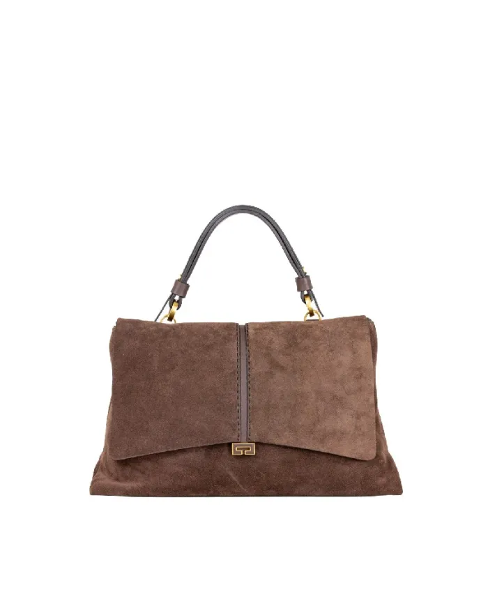 Loristella Borsa a mano pelle scamosciata Kendall Testa moro