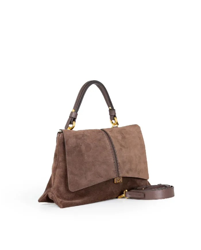 Loristella Borsa a mano pelle scamosciata Kendall Testa moro