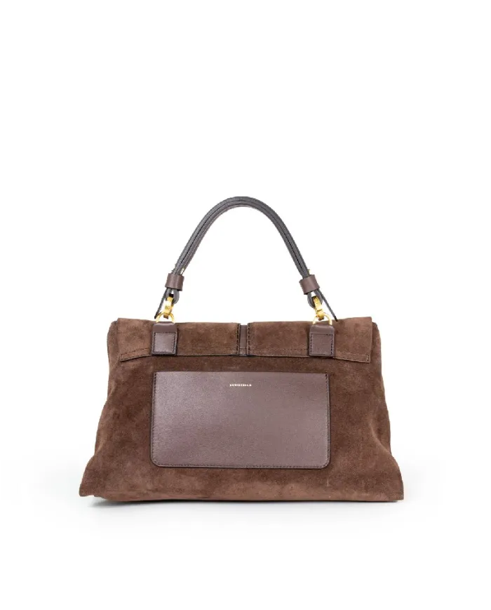 Loristella Borsa a mano pelle scamosciata Kendall Testa moro