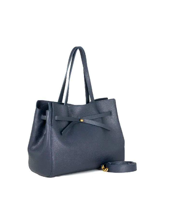 Loristella Borsa grande in pelle Greta Blu