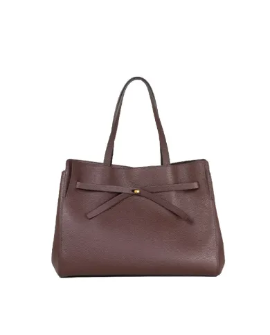 Loristella Borsa grande in pelle Greta Testa moro