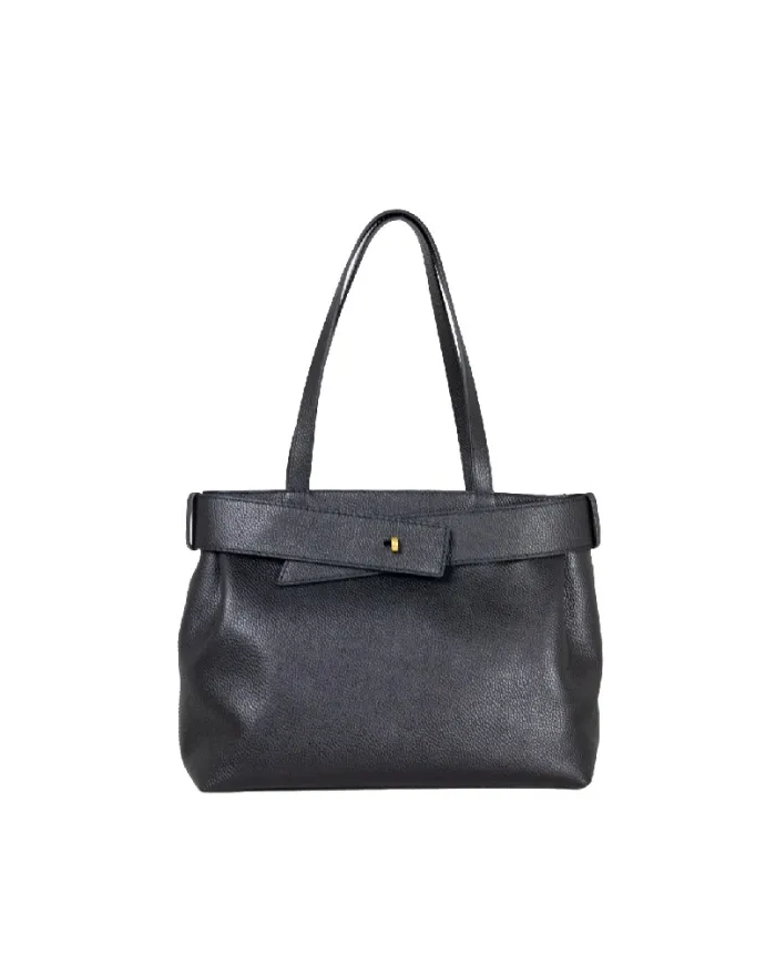 Loristella Borsa grande in pelle Giada Nero