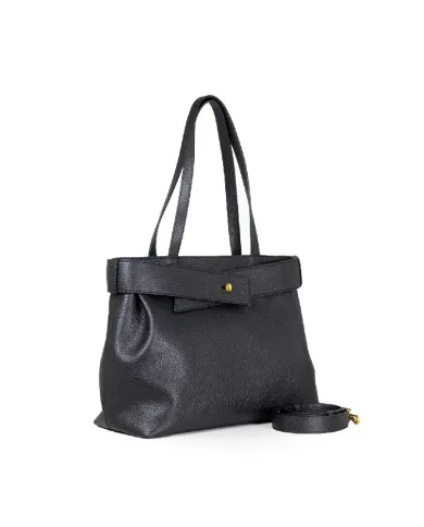 Loristella Borsa grande in pelle Giada Nero