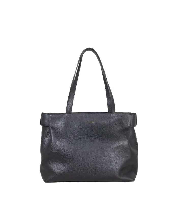 Loristella Borsa grande in pelle Giada Nero