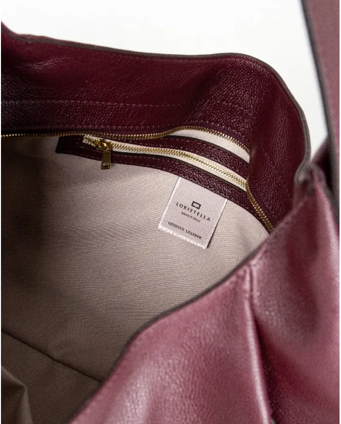 Loristella Borsa grande in pelle Mia Bordeaux