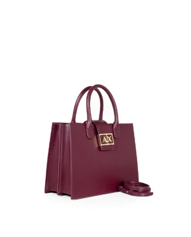 Armani Exchange Borsa a mano grande Bordeaux